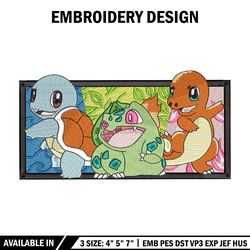 Starter Gen 1 embroidery design, Pokemon embroidery, Anime design, Embroidery shirt, Embroidery file, Digital download