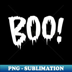 Boo Design - Ghostly White Text - High-Quality Transparent Sublimation File