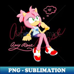 Amy Rose - Sublimation Digital Download - High-Quality PNG Transparent File