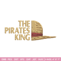 Priates king embroidery design, One piece embroidery, Anime design, Embroidery file, Embroidery shirt, Digital download