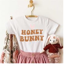 Girls Honey Bunny Easter Shirt, Retro Honey Bunny Shirt, Girls Easter Shirt, Baby Girl Easter Outfit, Easter Gifts, Baby