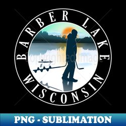 PNG Transparent Digital Download - Barber Lake Wisconsin Ice Fishing - Capture the Frozen Beauty