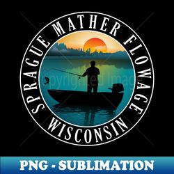 PNG Transparent Digital Download File for Sublimation - Sprague Mather Flowage Wisconsin Fishing - Enhance Your Fishing Gear