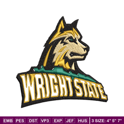 Wright State Raiders embroidery design, Wright State Raiders embroidery, logo Sport, Sport embroidery, NCAA embroidery.