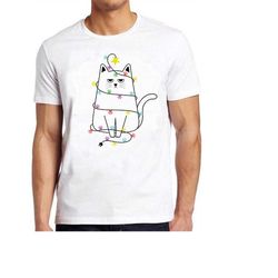 Grumpy Christmas Cat Weird Meme Funny Unusual  Style Cult Movie Music Gift Tee T Shirt 864