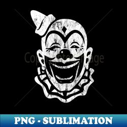 Monochrome Clown Distressed Sublimation PNG Transparent Digital Download - Vibrant Colors and Fine Details