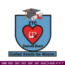 Zealous Tutorial Centre embroidery design, Zealous Tutorial Centre embroidery, logo design, logo shirt, Digital download