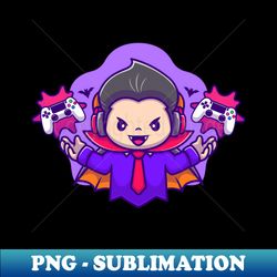 Cute Dracula Gaming - Spooky Sublimation Designs at Your Fingertips