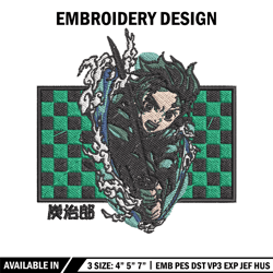 Tanjiro green embroidery design, Tanjiro embroidery, Embroidery shirt, Embroidery file, Anime design, Digital download