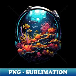 aquarium art - stunning underwater scene - instantly enhance your sublimation projects