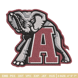 Alabama Crimson Tide embroidery, Alabama Crimson embroidery, Football embroidery, NCAA embroidery, Sport design, NCAA46