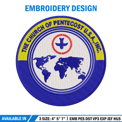 The Church of Pentecost embroidery design, logo embroidery, logo design, embroidery file, logo shirt, Digital download.