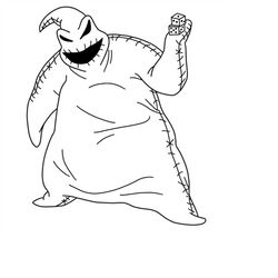 Oogie Boogie with Dice Digital Files (The Nightmare Before Christmas) - SVG/PDF/PNG/Jpeg - Halloween Coloring Pages, Kid