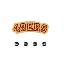 49ers Svg, 49ers Template, 49ers Stencil, Football Gifts, Sticker Svg, 49ers Ornament Svg,