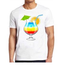 Rainbow Cocktail T Shirt Hawai LGBT Pride Gay Funny Gift Soho London Tee 337