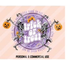Trick Or Treat Smell My Feat PNG, Halloween Sublimation, Halloween Png, Retro Halloween Png, Skeleton Png, Spooky Design