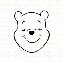 Bear_Winnie_the_Pooh_18 Outline Svg Dxf Eps Pdf Png, Cricut, Cutting file, Vector, Clipart - Instant Download