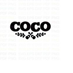 Coco_Guitars Outline Svg Dxf Eps Pdf Png, Cricut, Cutting file, Vector, Clipart - Instant Download