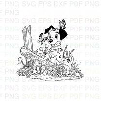 101_Dalmations_011 Outline Svg Dxf Eps Pdf Png, Cricut, Cutting file, Vector, Clipart - Instant Download