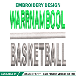 Warrnambool Basketball embroidery design, Warrnambool Basketball embroidery, logo design, logo shirt, Digital download.