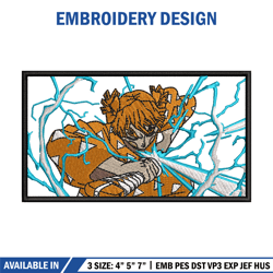Zenitsu girl embroidery design, Zenitsu embroidery, Anime design, Embroidery shirt, Embroidery file, Digital download