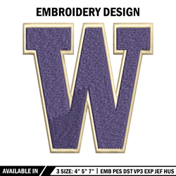 Washington Huskies embroidery design, Washington Huskies embroidery, logo Sport, Sport embroidery, NCAA embroidery.