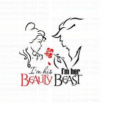 Beauty_and_the_Beast_silhouette_3 Svg Dxf Eps Pdf Png, Cricut, Cutting file, Vector, Clipart - Instant Download