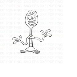 Forky_outline_Toy_Story Svg Dxf Eps Pdf Png, Cricut, Cutting file, Vector, Clipart - Instant Download