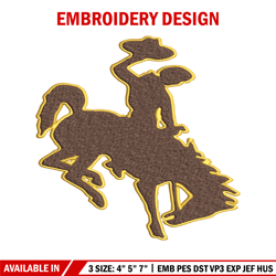 Wyoming Cowboys embroidery design, Wyoming Cowboys embroidery, logo Sport, Sport embroidery, NCAA embroidery.
