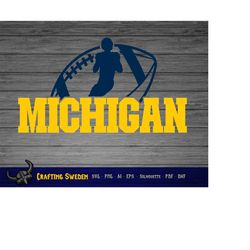 University of Michigan Football SVG for Cutting - AI, PNG, Cricut and Silhouette Studio