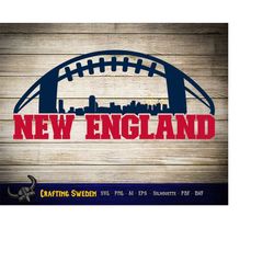 New England Boston Football City Skyline for cutting & - SVG, AI, PNG, Cricut and Silhouette Studio
