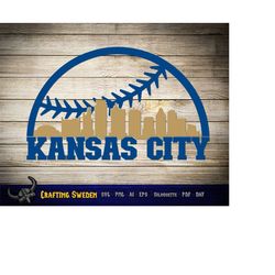 Kansas City Baseball Skyline for cutting & - SVG, AI, PNG, Cricut and Silhouette Studio
