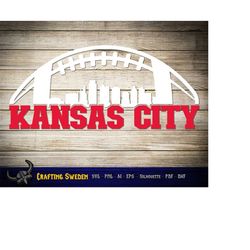 Kansas City Football City Skyline for cutting & - SVG, AI, PNG, Cricut and Silhouette Studio
