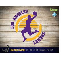 Los Angeles Basketball Player for cutting & - SVG, AI, PNG, Cricut and Silhouette Studio
