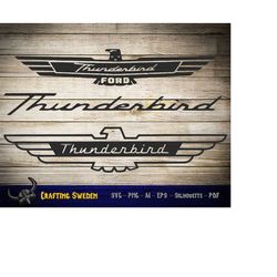 Ford Thunderbird Logo for cutting & - SVG, AI, PNG and Silhouette Studio