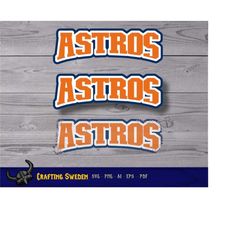 Stylized Astros Logo Digital Design - Perfect for Cricut, Silhouette, and Sublimation - Available in Three Variants