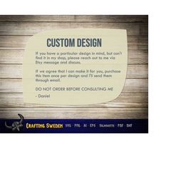 Custom Design | SVG, PNG & DXF | Delivered via Email