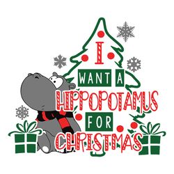 I Want Hippop For Christmas Svg, Christmas Svg, Merry Christmas Svg, Christmas Tree Svg File Cut Digital Download