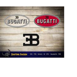 Bugatti Logo for cutting & - SVG, AI, PNG and Silhouette Studio