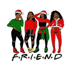 Friend Christmas Svg, Afro Christmas Svg, Merry Christmas Svg, Christmas Tree Svg File Cut Digital Download