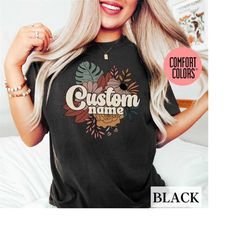 Custom Shirt Retro Font, Vintage Custom Tshirt Women Comfort Colors Custom T Shirt Custom Birthday Shirt Aesthetic Shirt