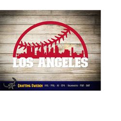 Los Angeles Anaheim Baseball City Skyline for cutting - SVG, AI, PNG, Cricut and Silhouette Studio