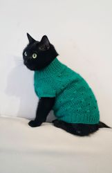 Knitted clothing for cat sphynx Sweater for cat Jumper for sphynx Jumper for cat handcrafted cat sweater Kitten outfit