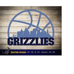 Memphis Basketball City Skyline for cutting & - SVG, AI, PNG, Cricut and Silhouette Studio