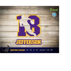 Minnesota Justin Jefferson 18 SVG Design - Digital Download