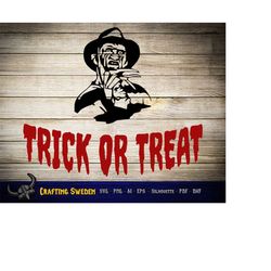 Halloween SVG with Freddy theme - Trick or Treat Cricut File