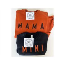 Matching Mama and Mini Fall Sweatshirts, Mommy and Me Sweaters, Mother Daughter Shirts, Toddler Girl Mini Shirt, Kids Fa