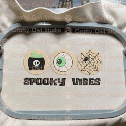 Sugar Bake Cookie Embroidery Machine Design, Halloween SPooky Cookie Embroidery Design, Spooky Season Embroidery File
