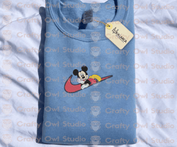 NIKE X Mickey Mouse Cartoon Embroidered Sweatshirt, Brand Character Cartoon Embroidered Sweatshirt, Custom Cartoon Embroidered Crewneck,         Beautiful Cartoon Character Embroidered
