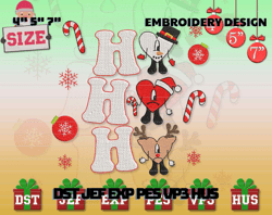 Christmas Embroidery Designs, Christmas Bad Bunny Embroidery, Una Christmas Designs, Hohoho Embroidery Files